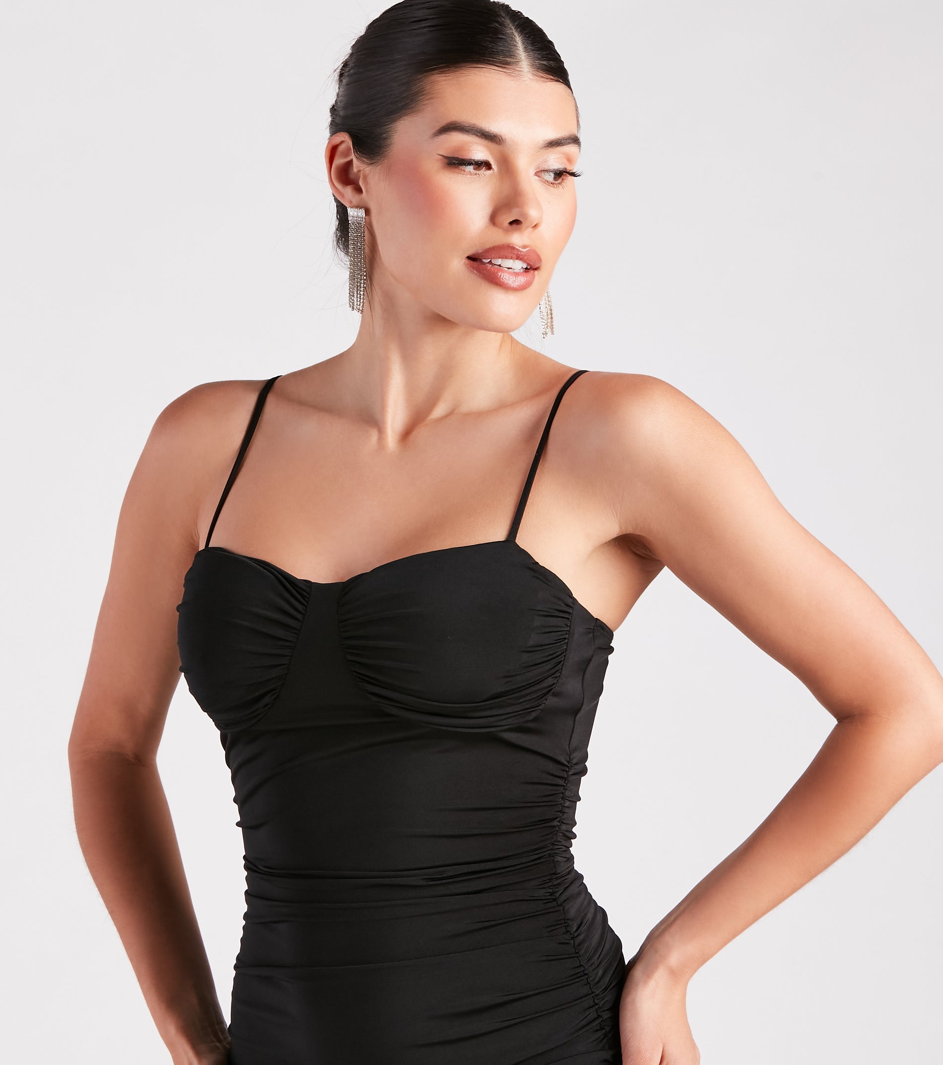 Be My Sweetheart Ruche Mini Dress