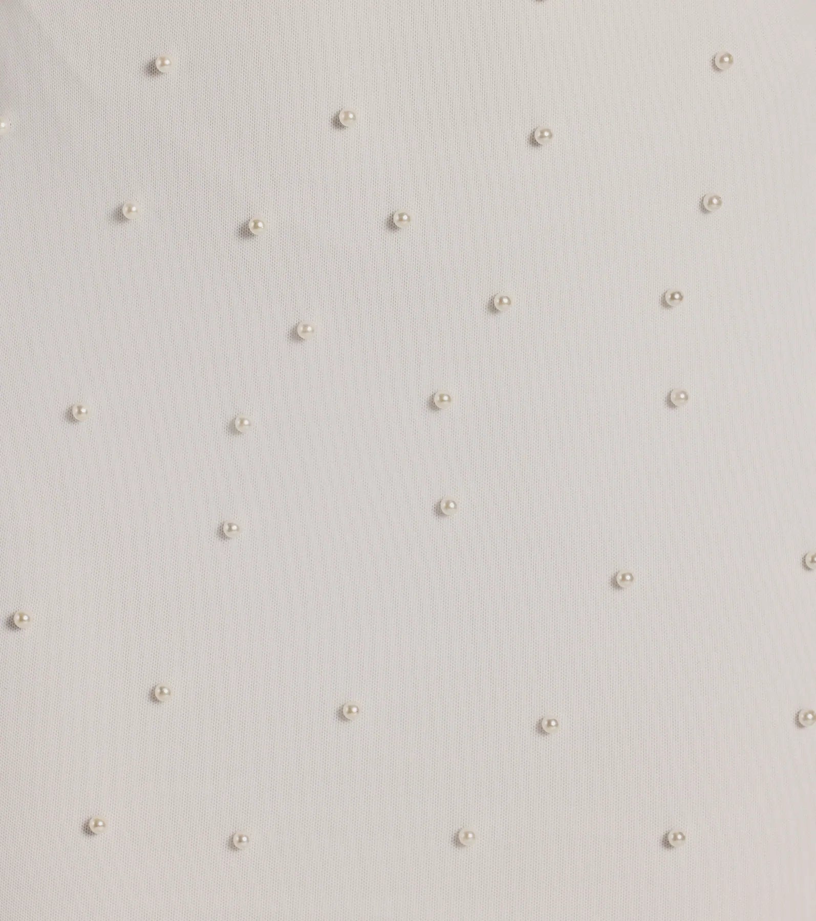 Upscale Company Cowl Halter Faux Pearl Mini Dress