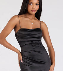 Unmatched Sexy Strappy Open Back Satin Mini Dress