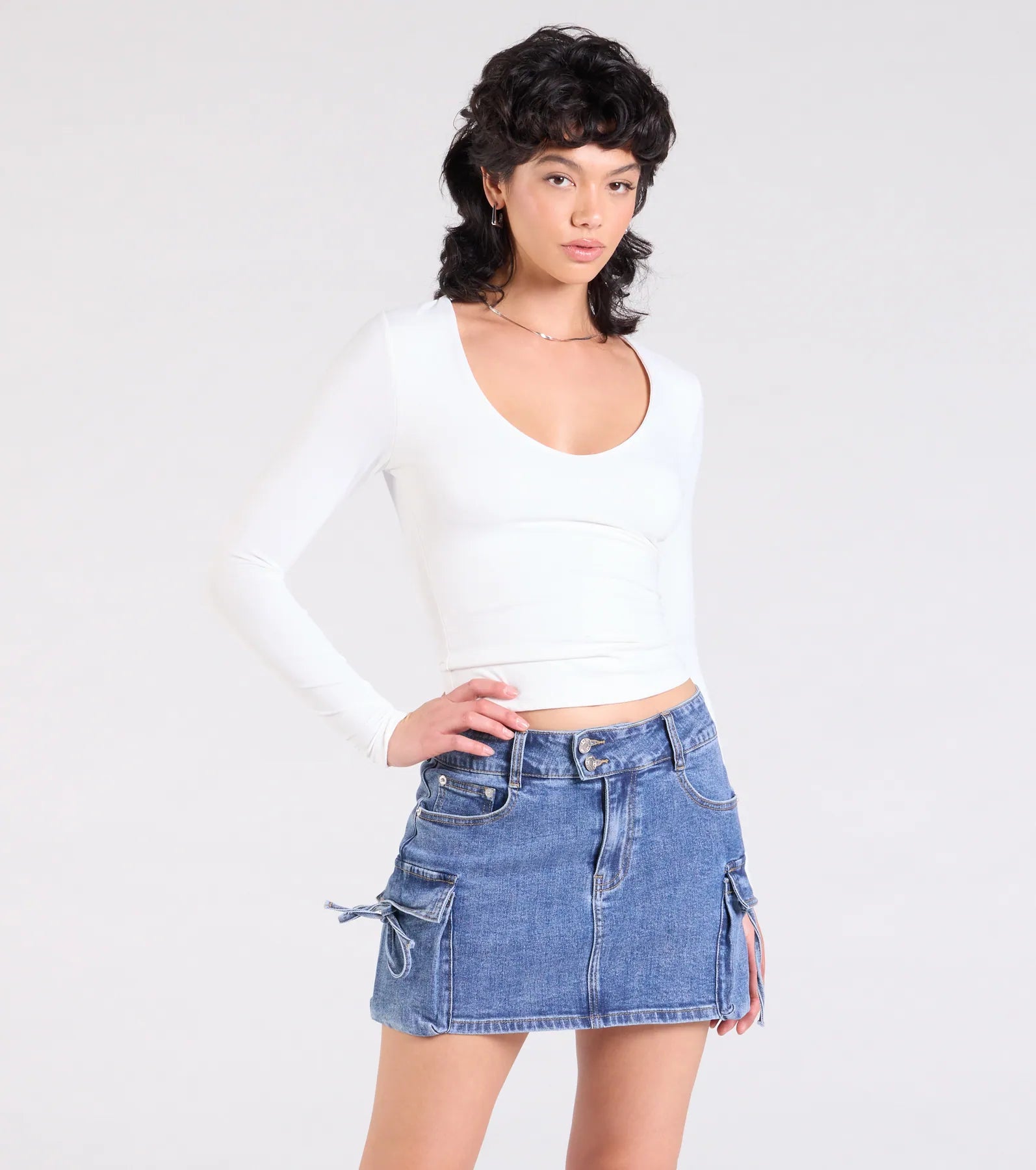 Start With The Basic V-Neck Crop Top