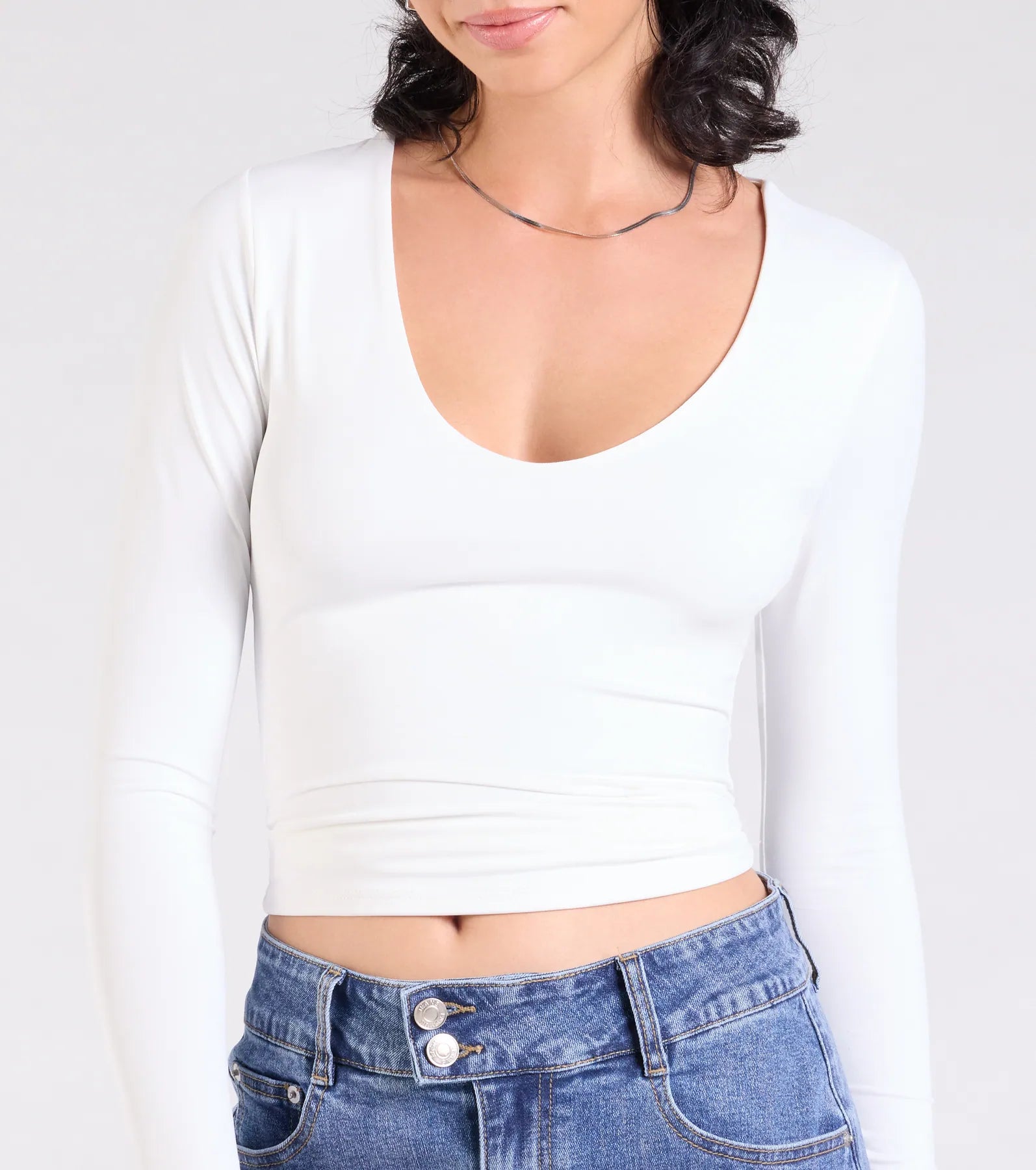 Start With The Basic V-Neck Crop Top