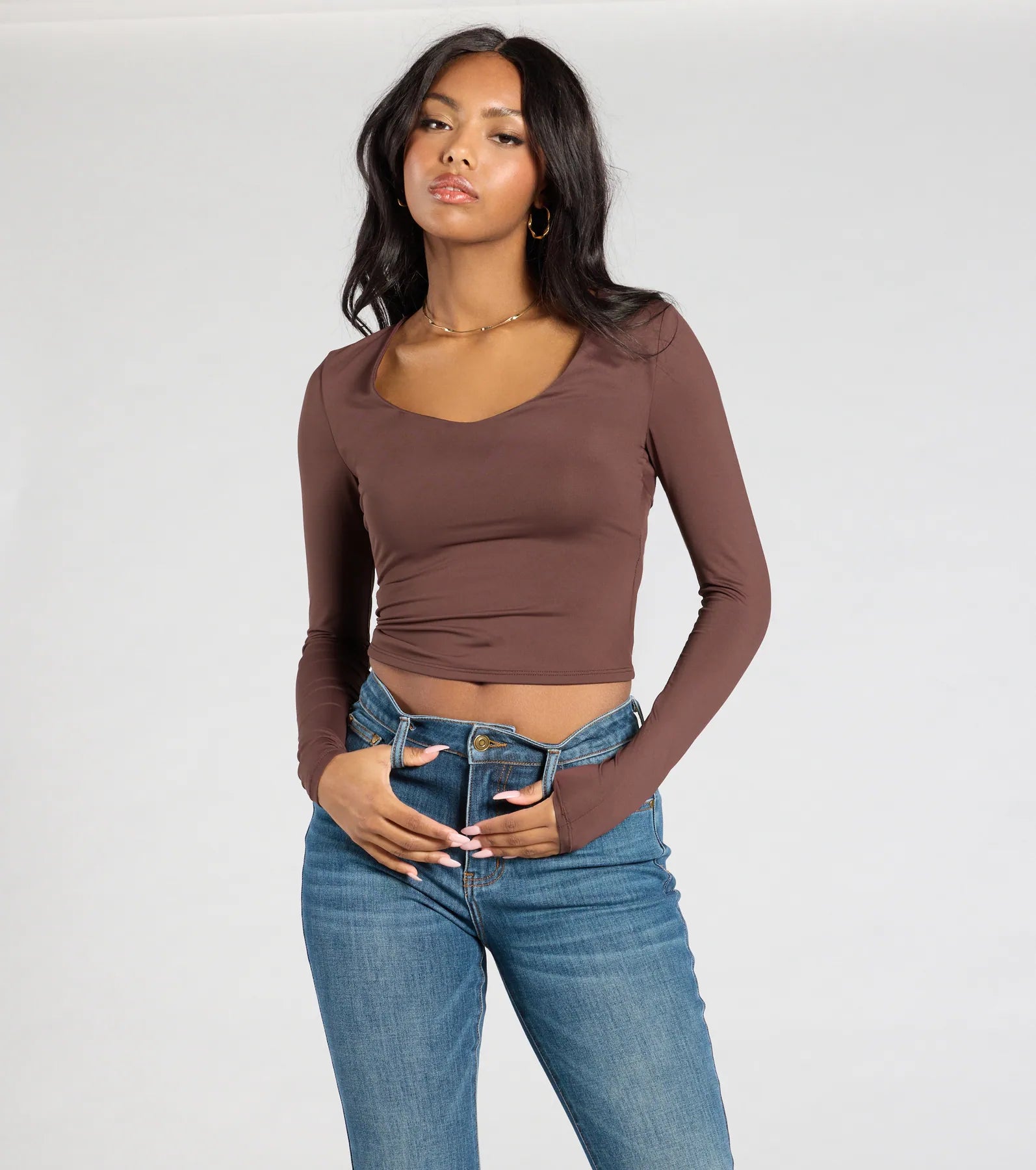 Start With The Basic V-Neck Crop Top