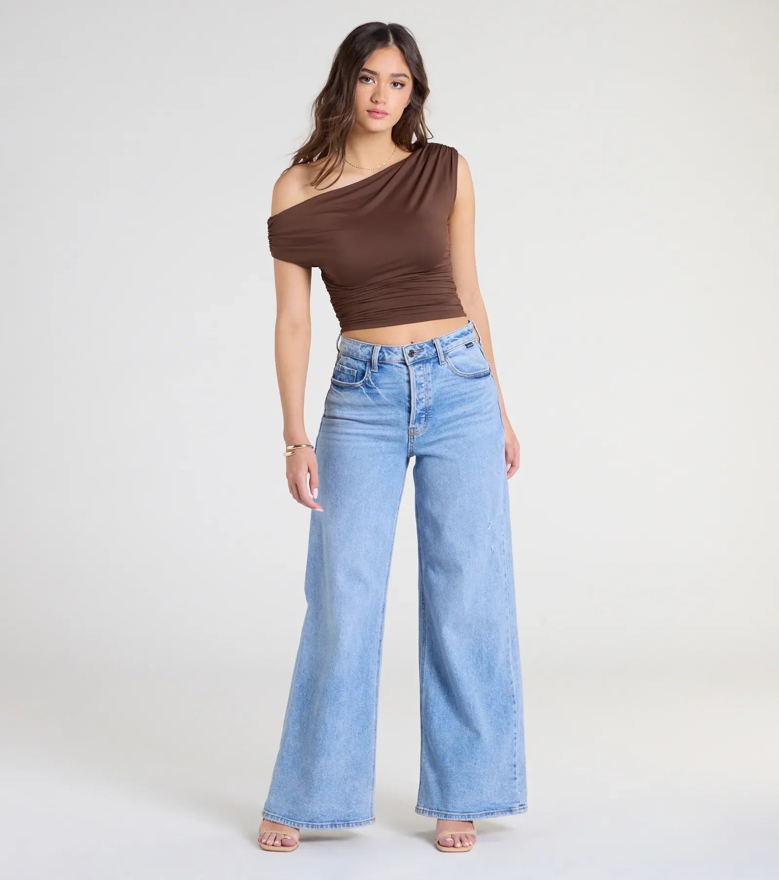 Flirty Style One Shoulder Crop Top