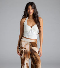 Feelin' The Heat Halter Crop Top