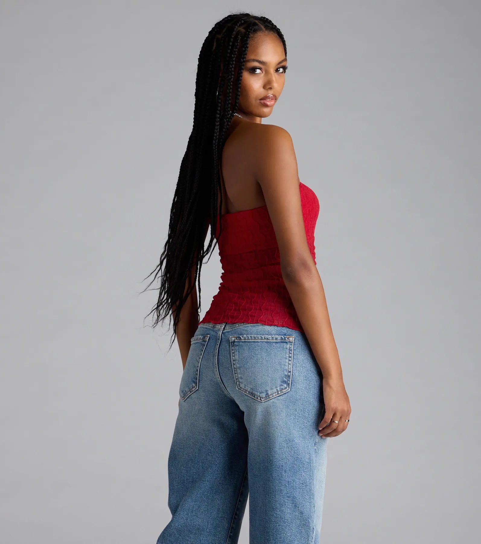 Trendy Era Sheer Mesh Tube Top