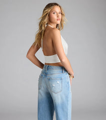 All This Love Cowl Halter Crop Top