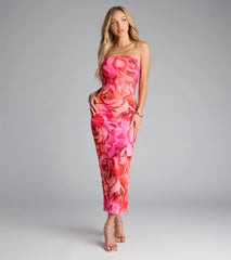 She Came to Slay Floral Corset Tube Top