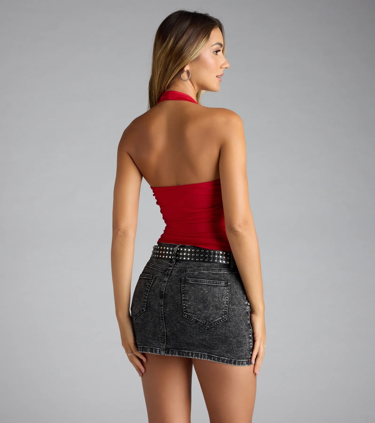 Major Vibe Plunge Halter Top