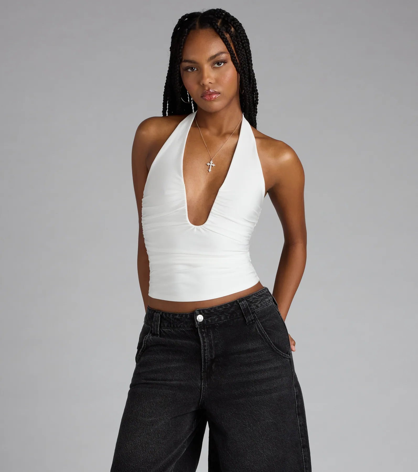 Major Vibe Plunge Halter Top