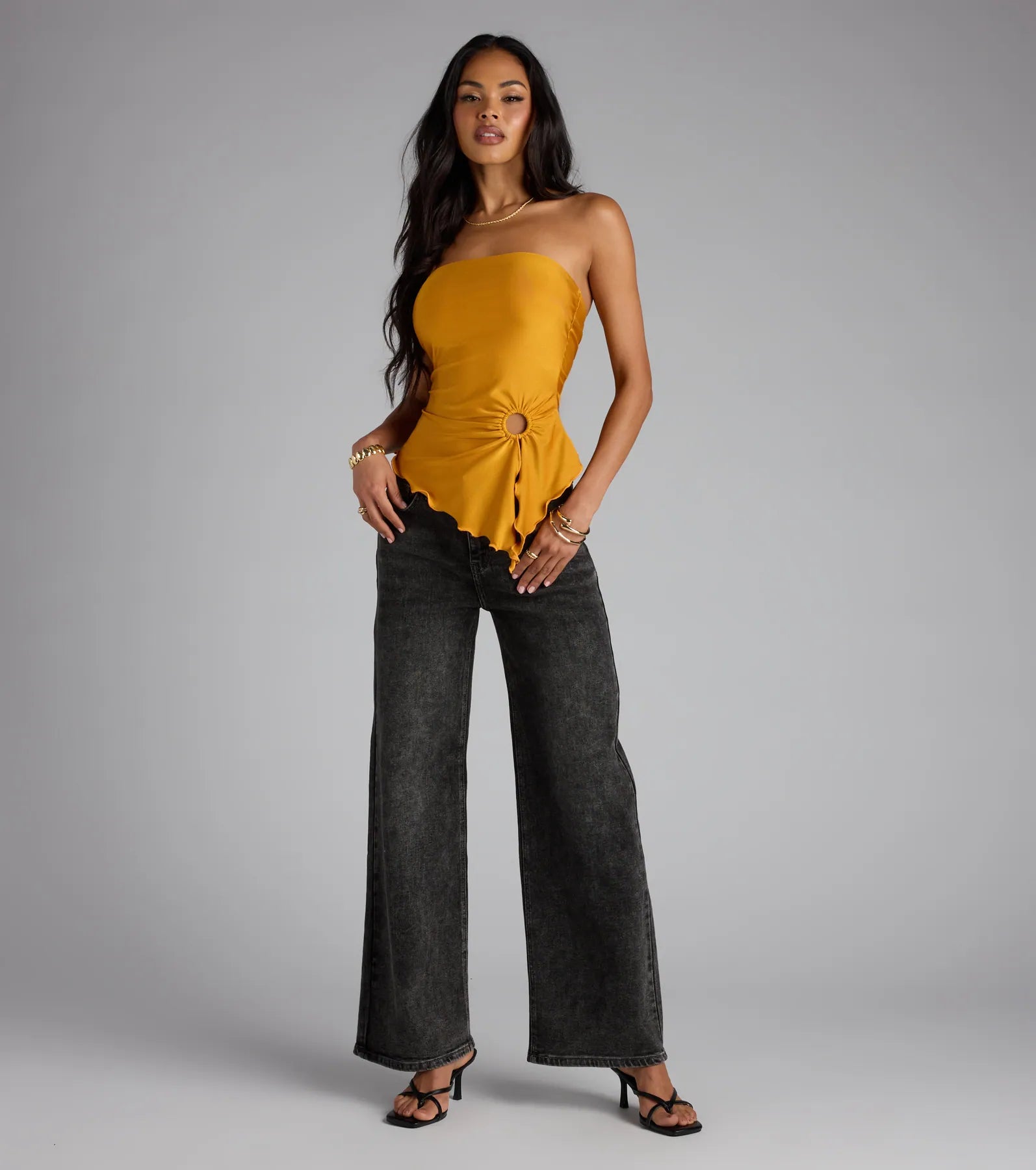 Alluring Muse Cutout Tube Top