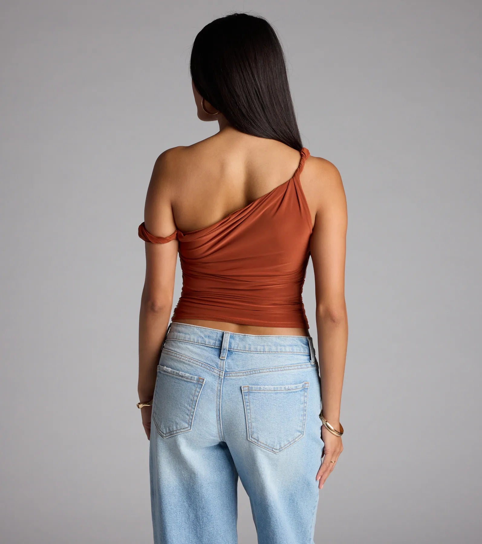 Iconic Chic One-Shoulder Crop Top