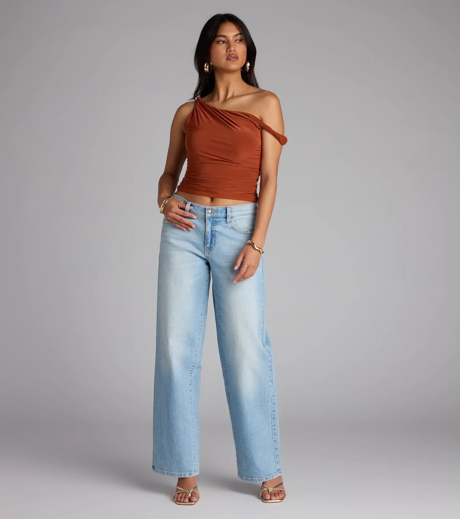 Iconic Chic One-Shoulder Crop Top