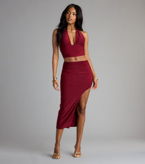 Go With The Vibe Halter Crop Top