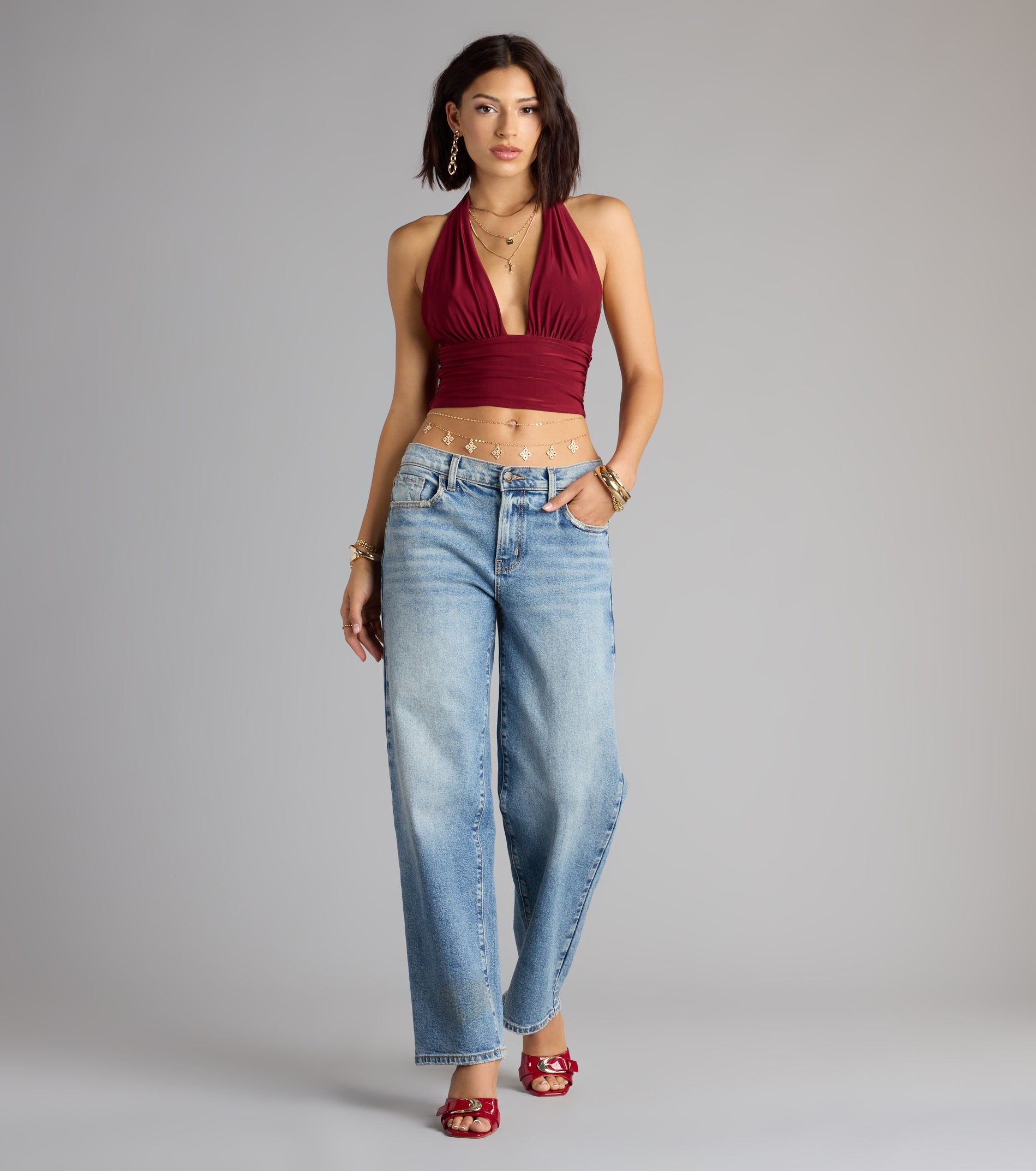 Go With The Vibe Halter Crop Top