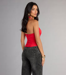 Hot Streak Lace Up Corset Top