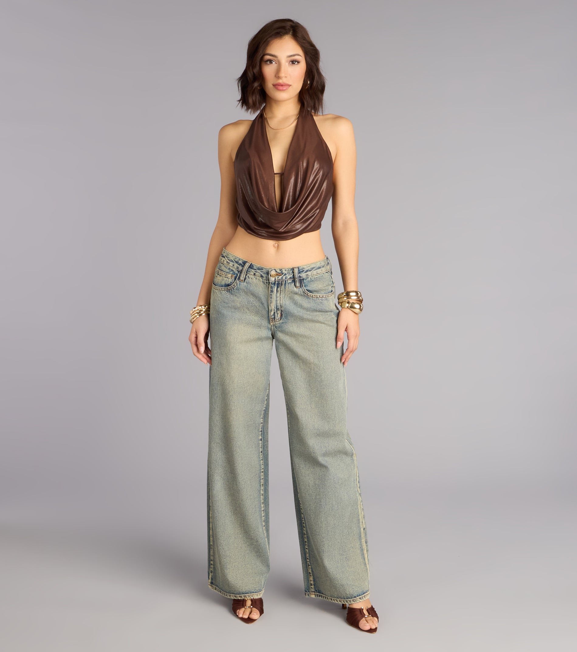 Play It Bold Faux Leather Crop Top