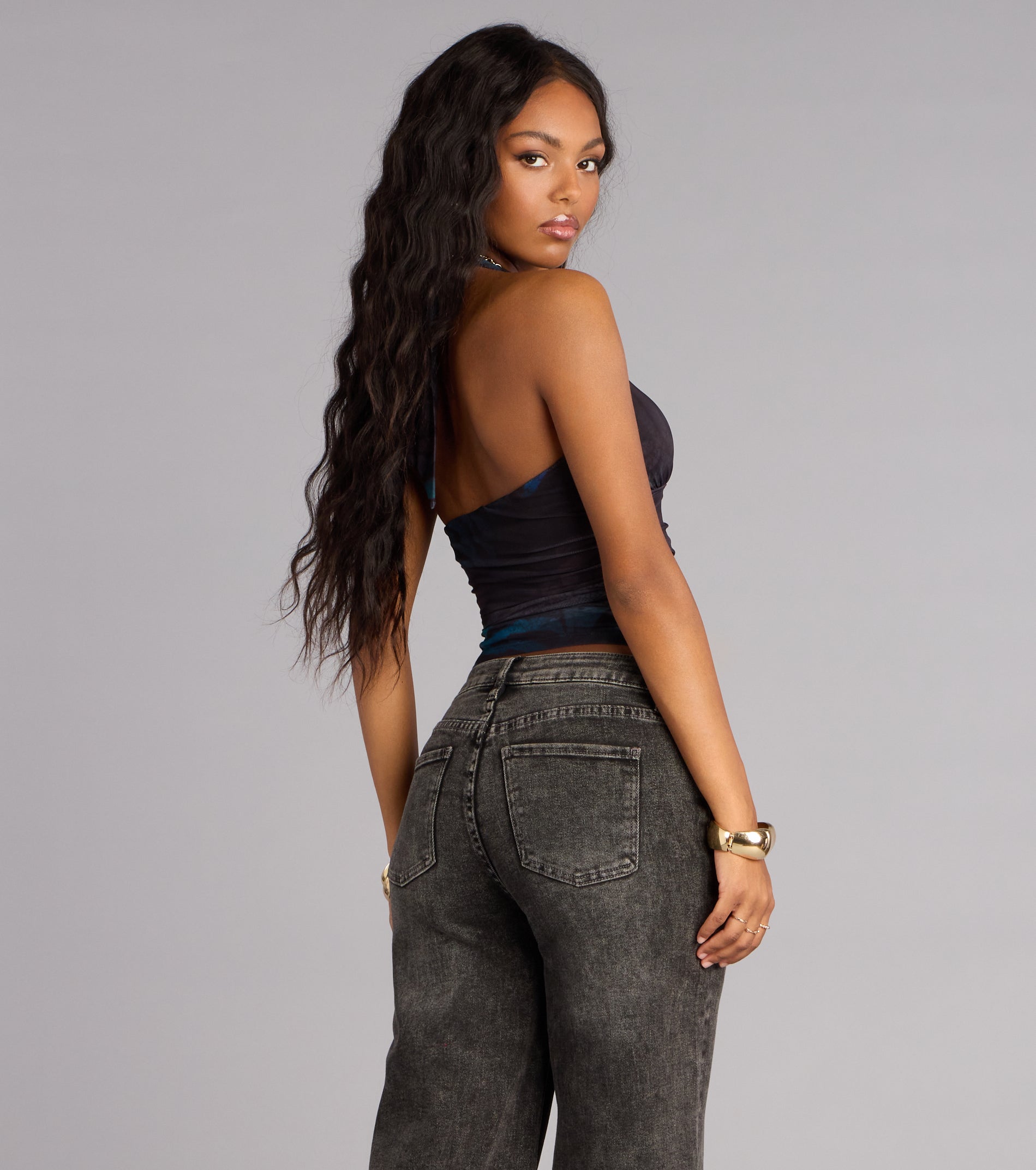 Electric Instinct Abstract Crop Top