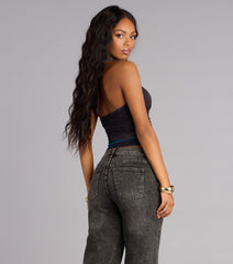 Electric Instinct Abstract Crop Top