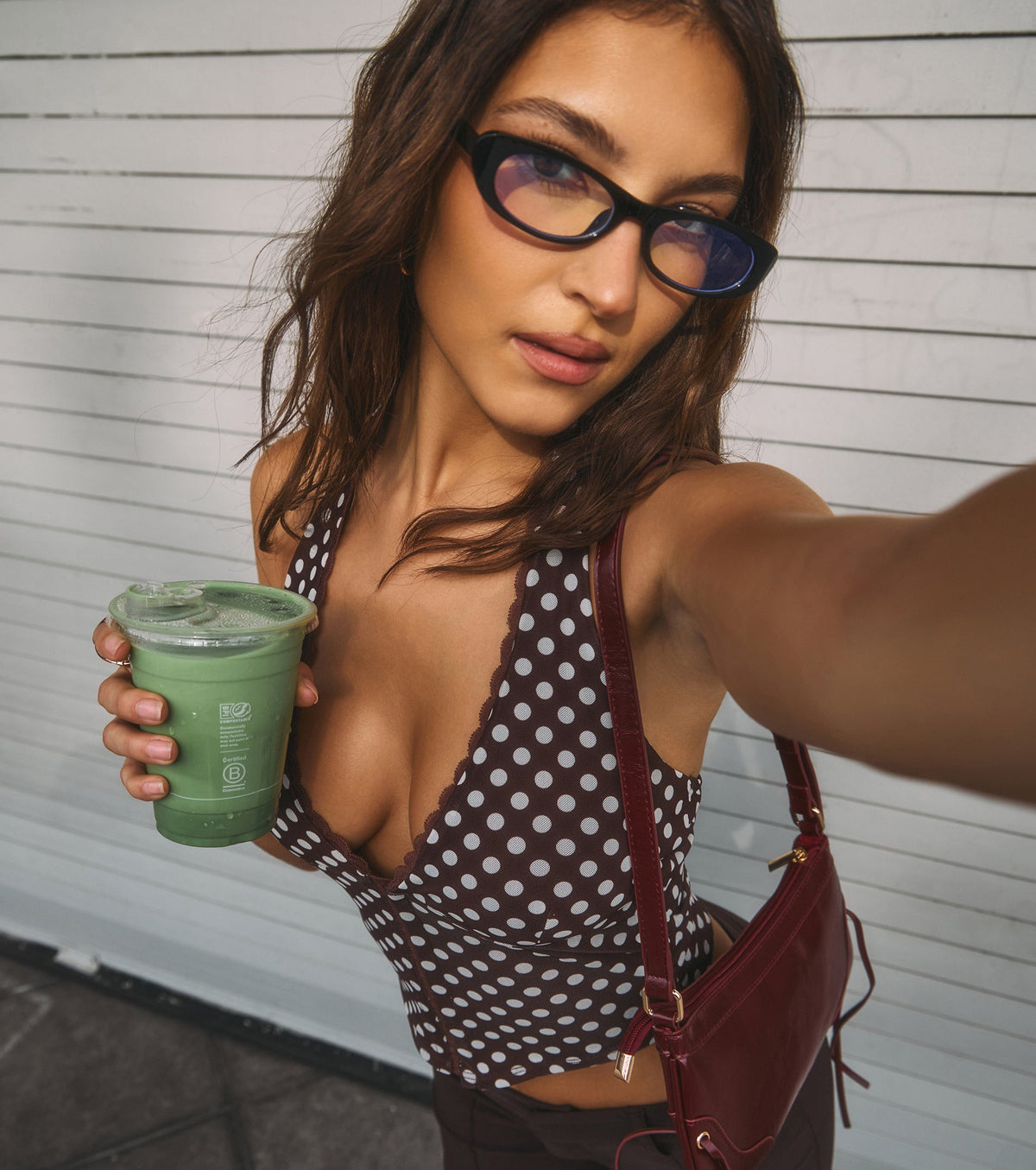 Sweet Talk Polka Dot Crop Top