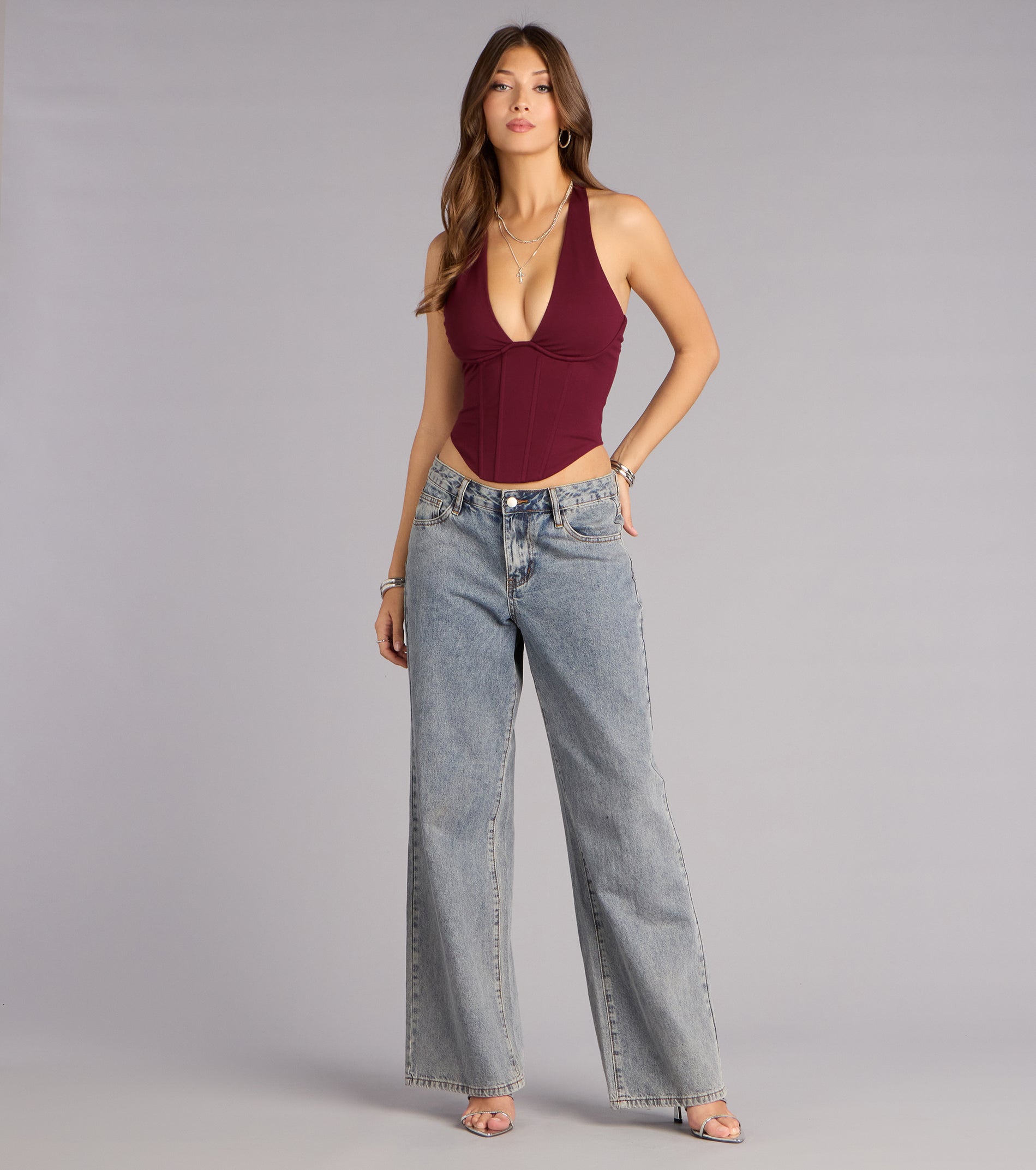 Sleek And Stunning Corset Halter Top