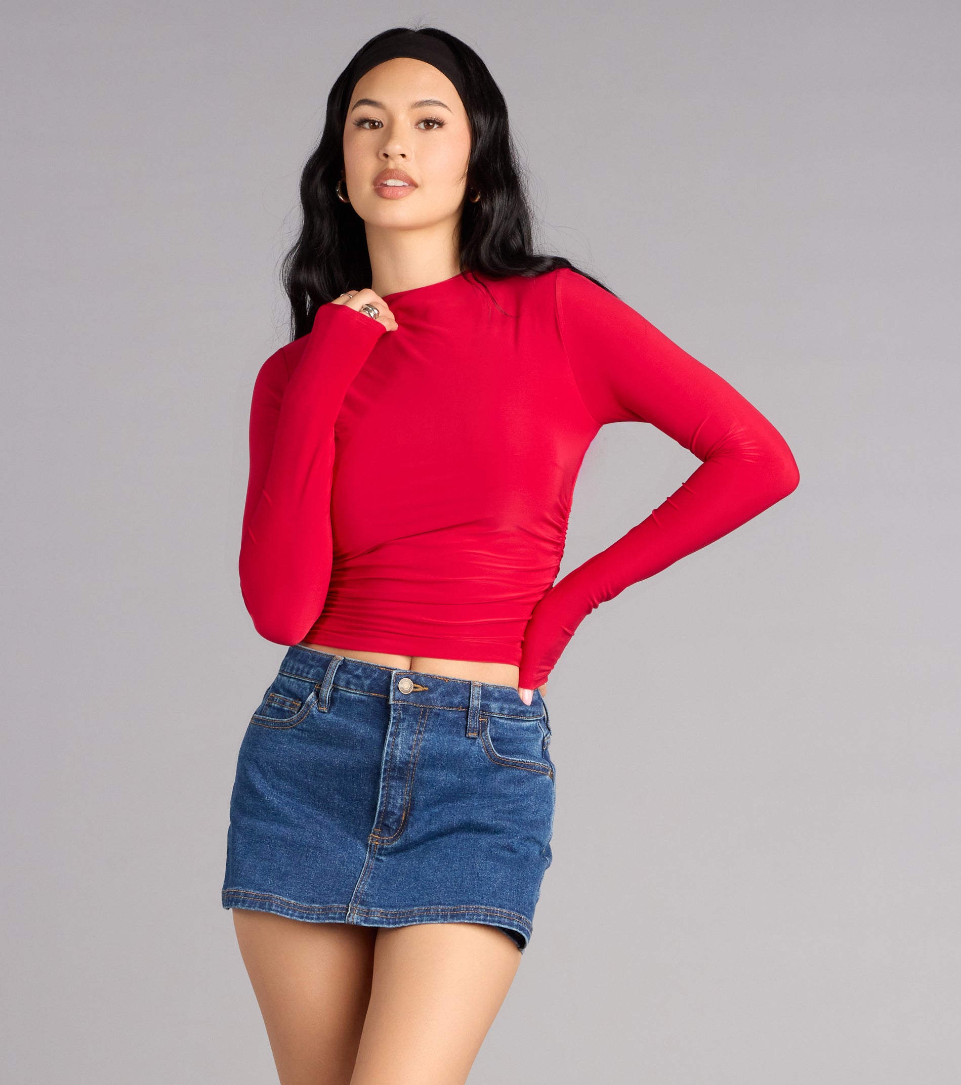 Bold Staple Long Sleeve Crop Top