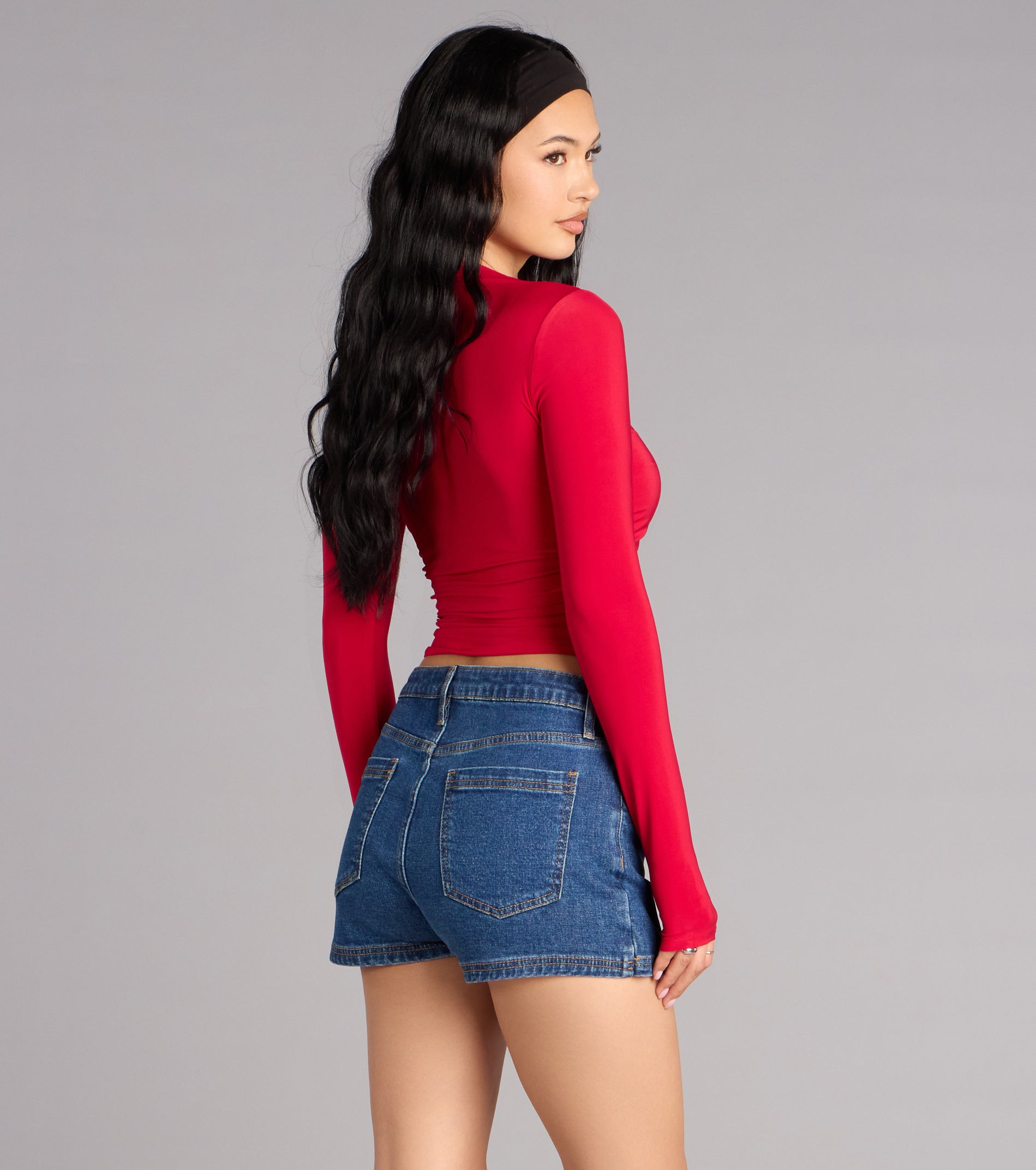 Bold Staple Long Sleeve Crop Top