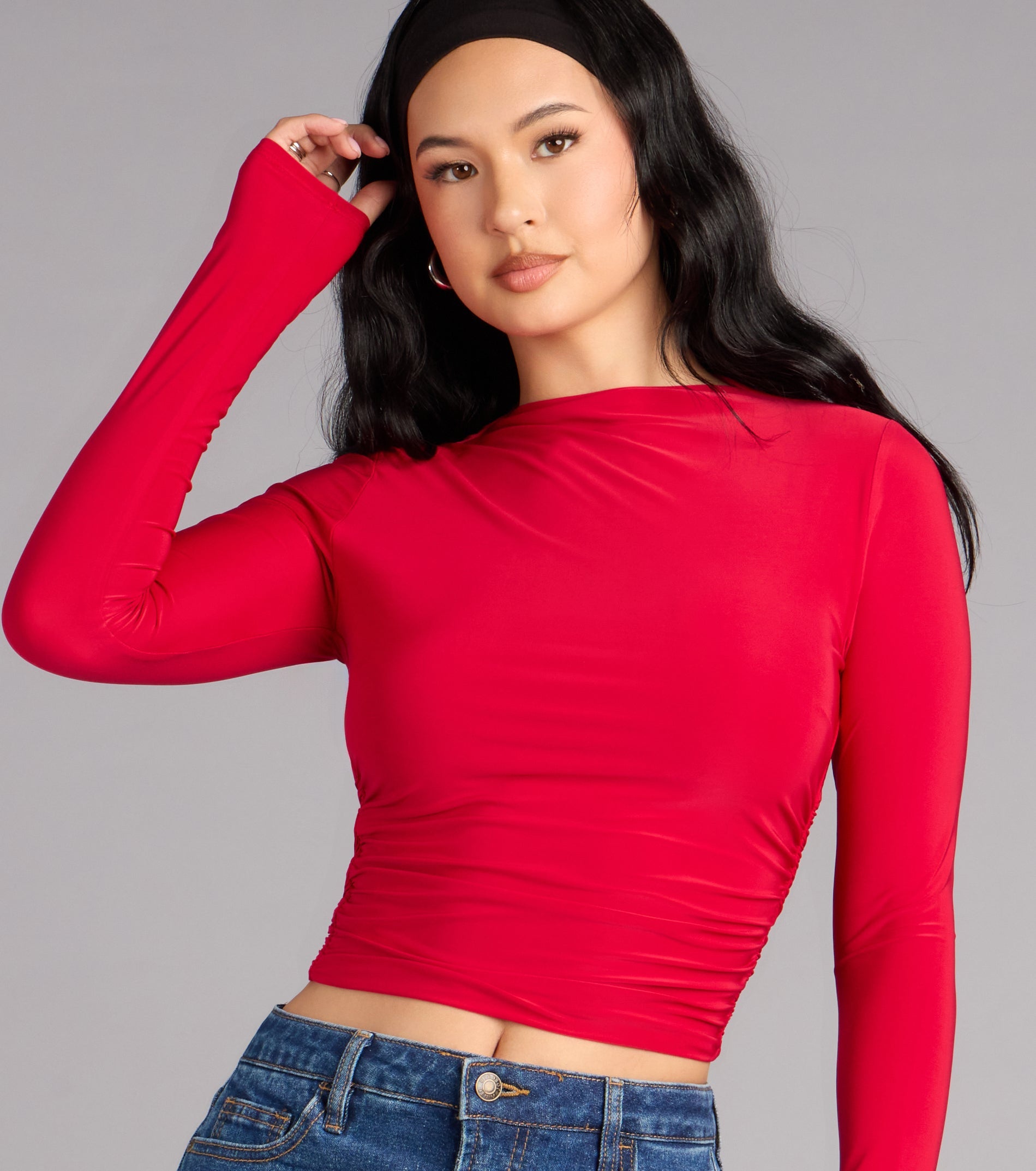 Bold Staple Long Sleeve Crop Top