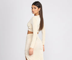 Heartbreaker Knot Twist Crop Top