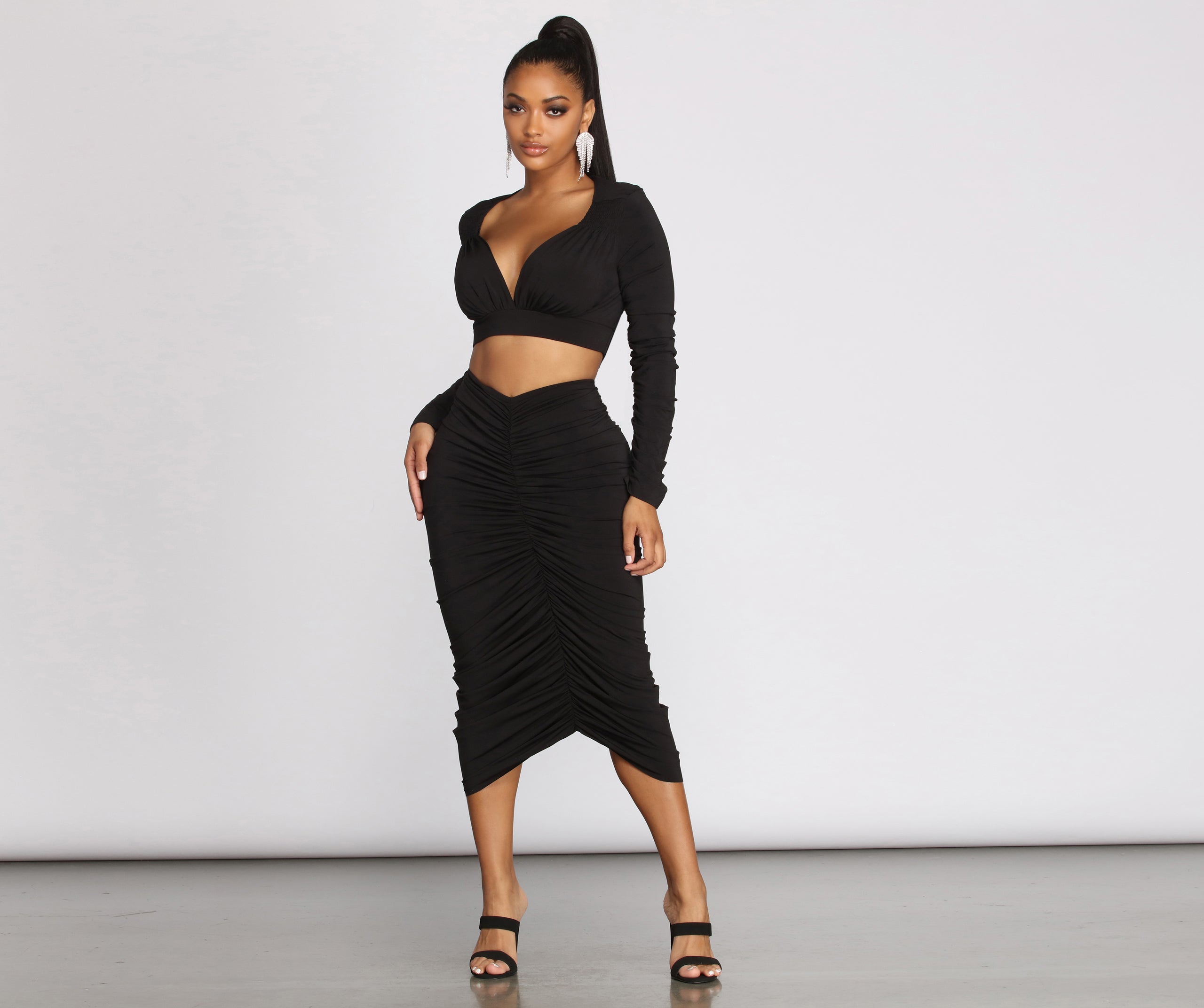 Excuse Me Miss Ruched Crop Top