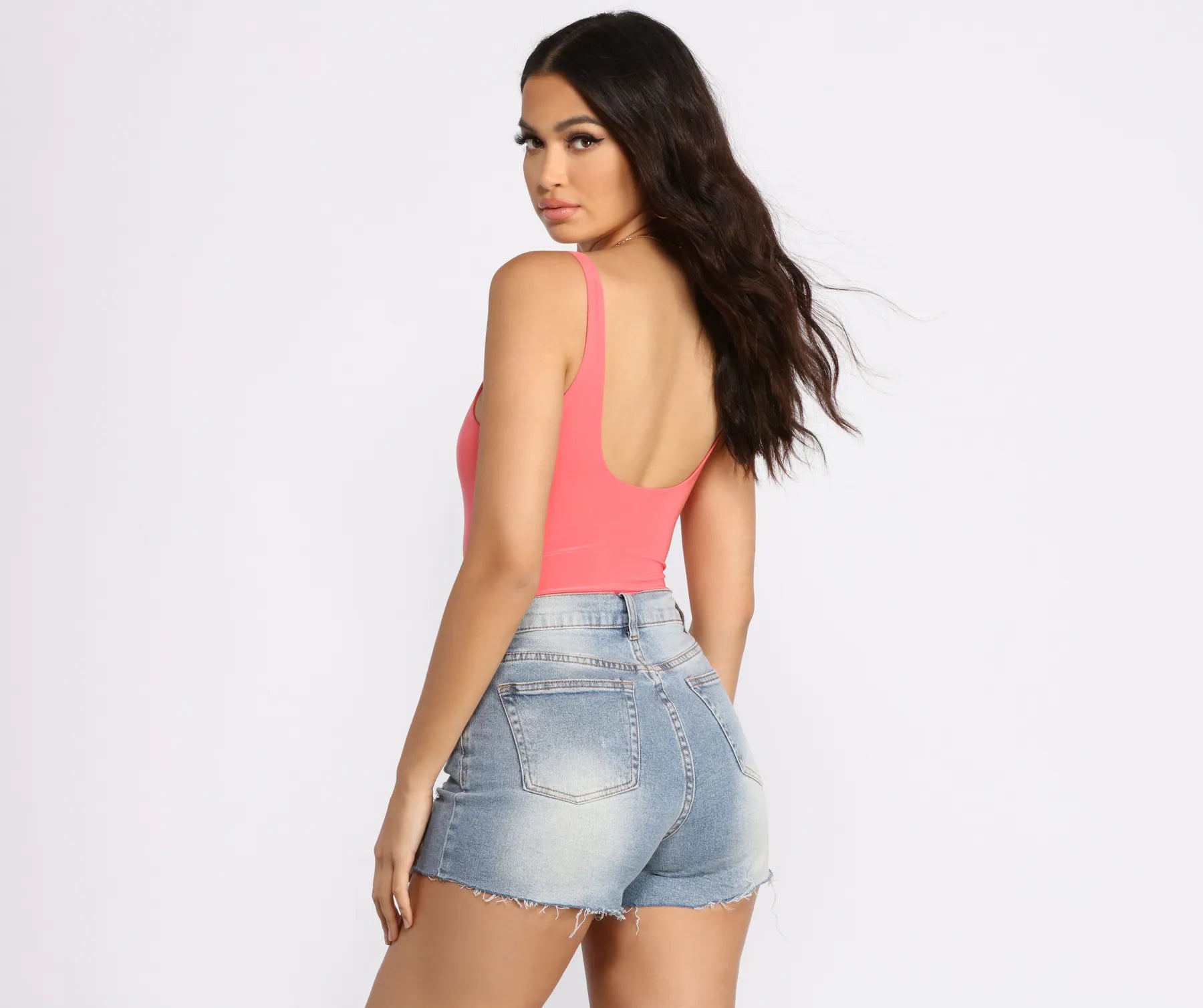 Basic Scoop Neck Knit Bodysuit
