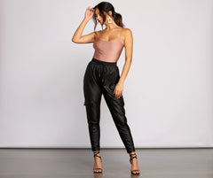 Sleek Satin Clear Strap Bodysuit