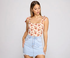 Spring Vibes Floral Knit Bodysuit