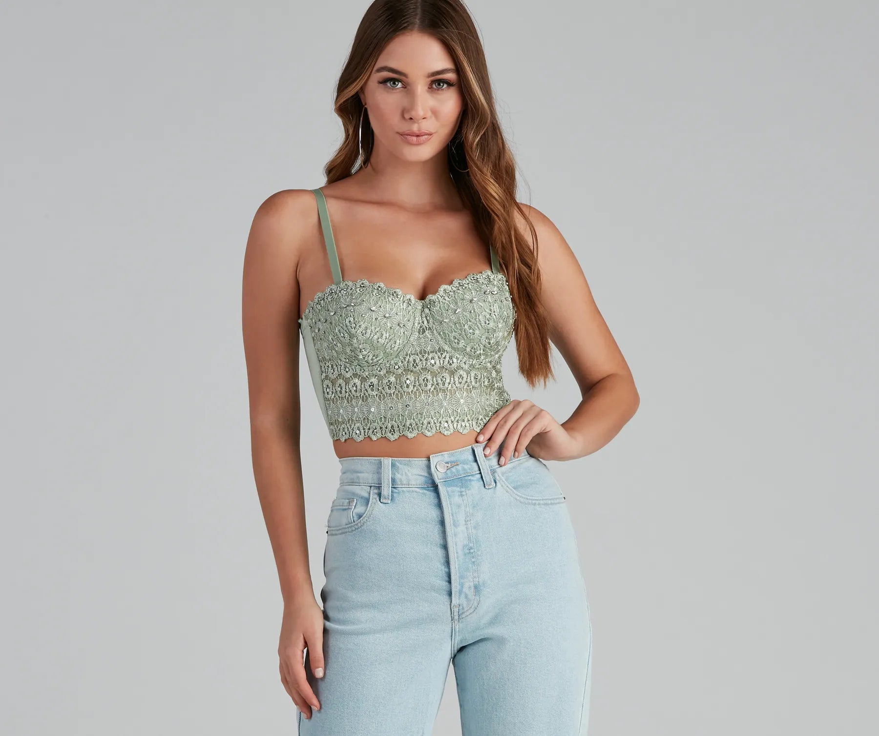 Reigning Lace Bustier Top