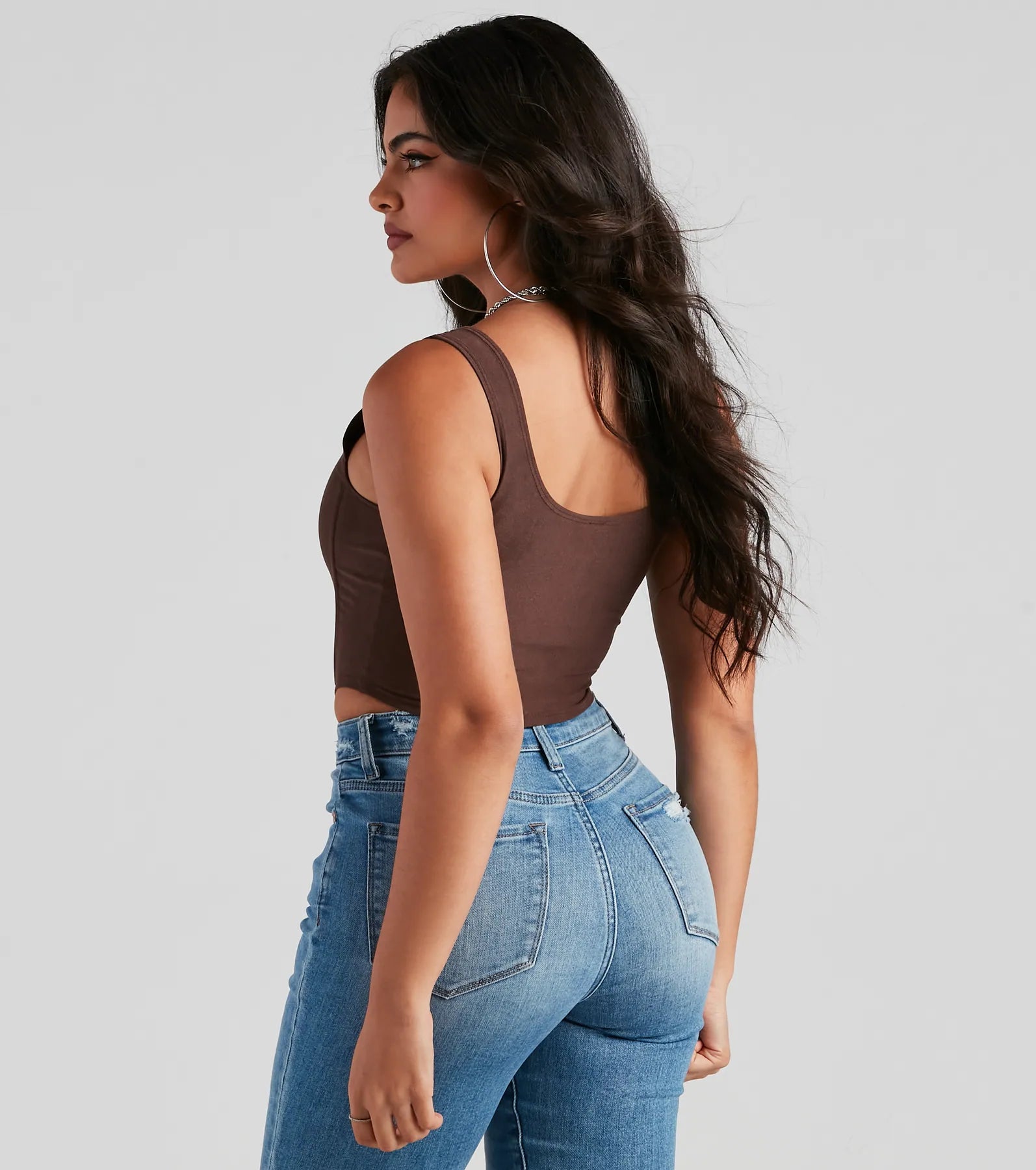 Out West Faux Suede Bustier