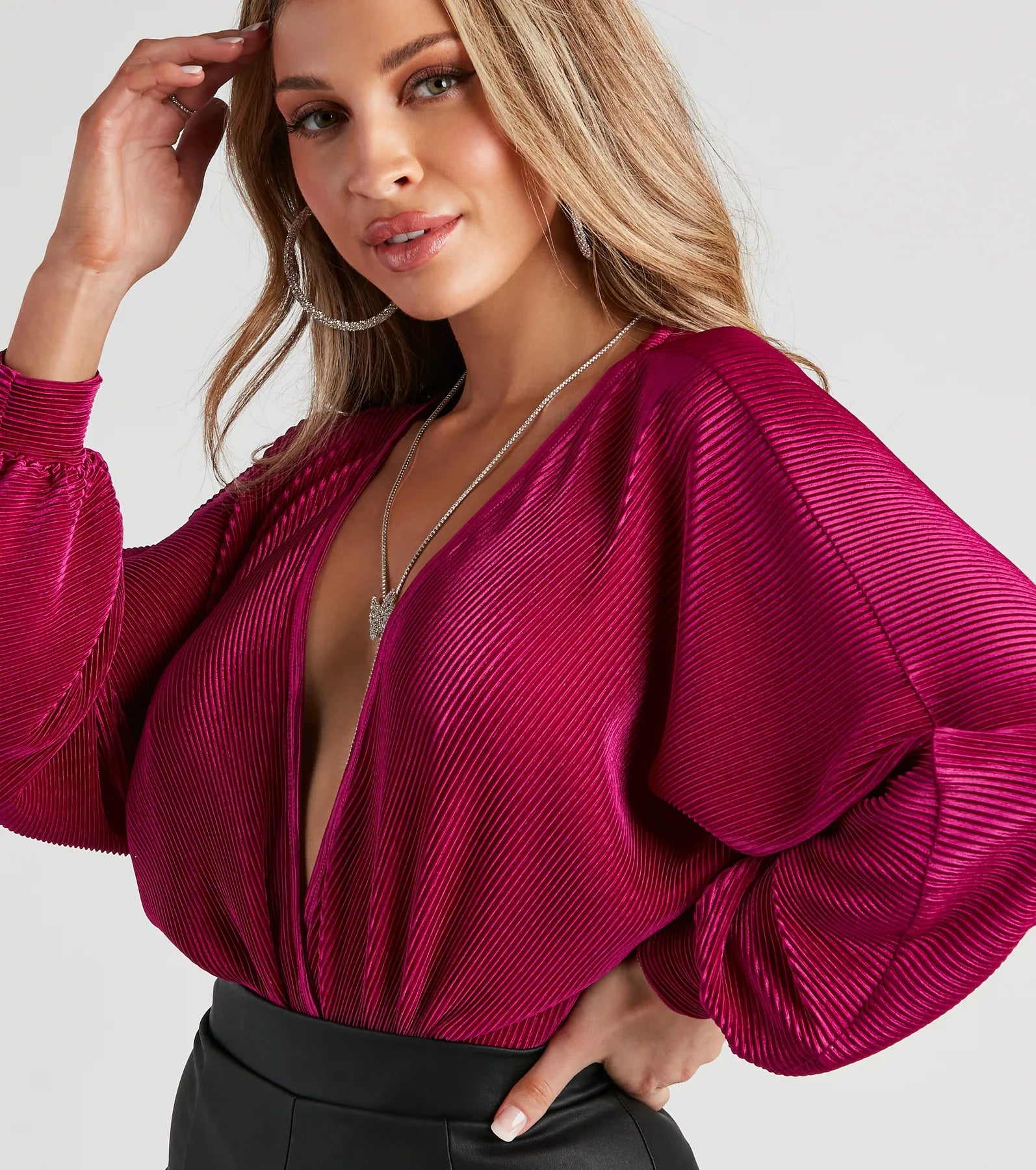 Flawless Sultry Surplice Bodysuit