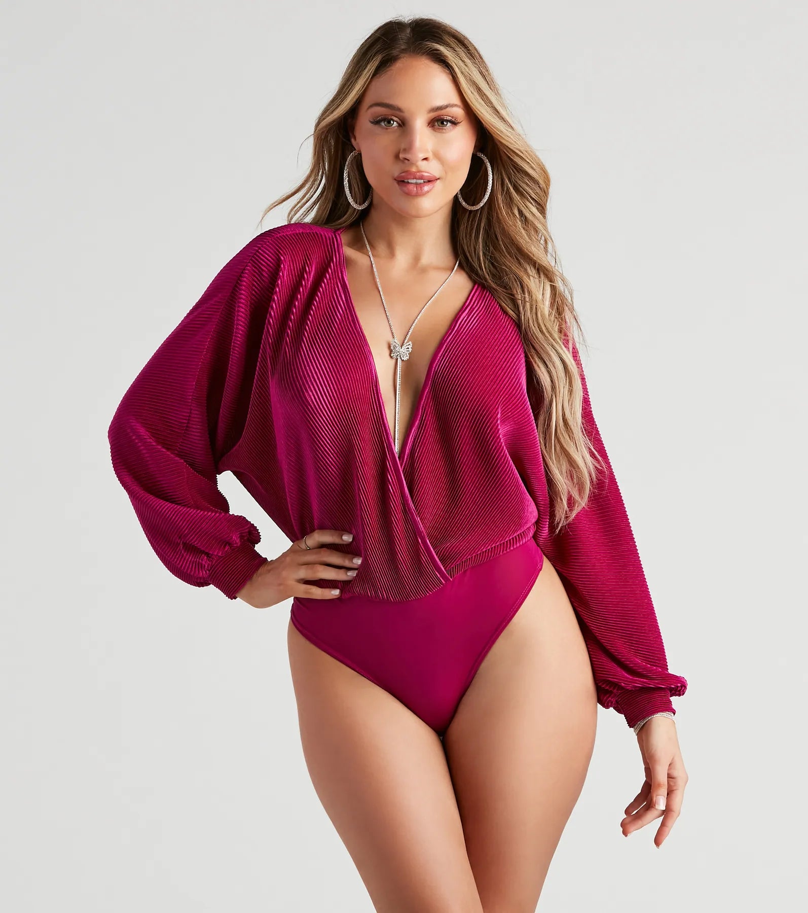 Flawless Sultry Surplice Bodysuit