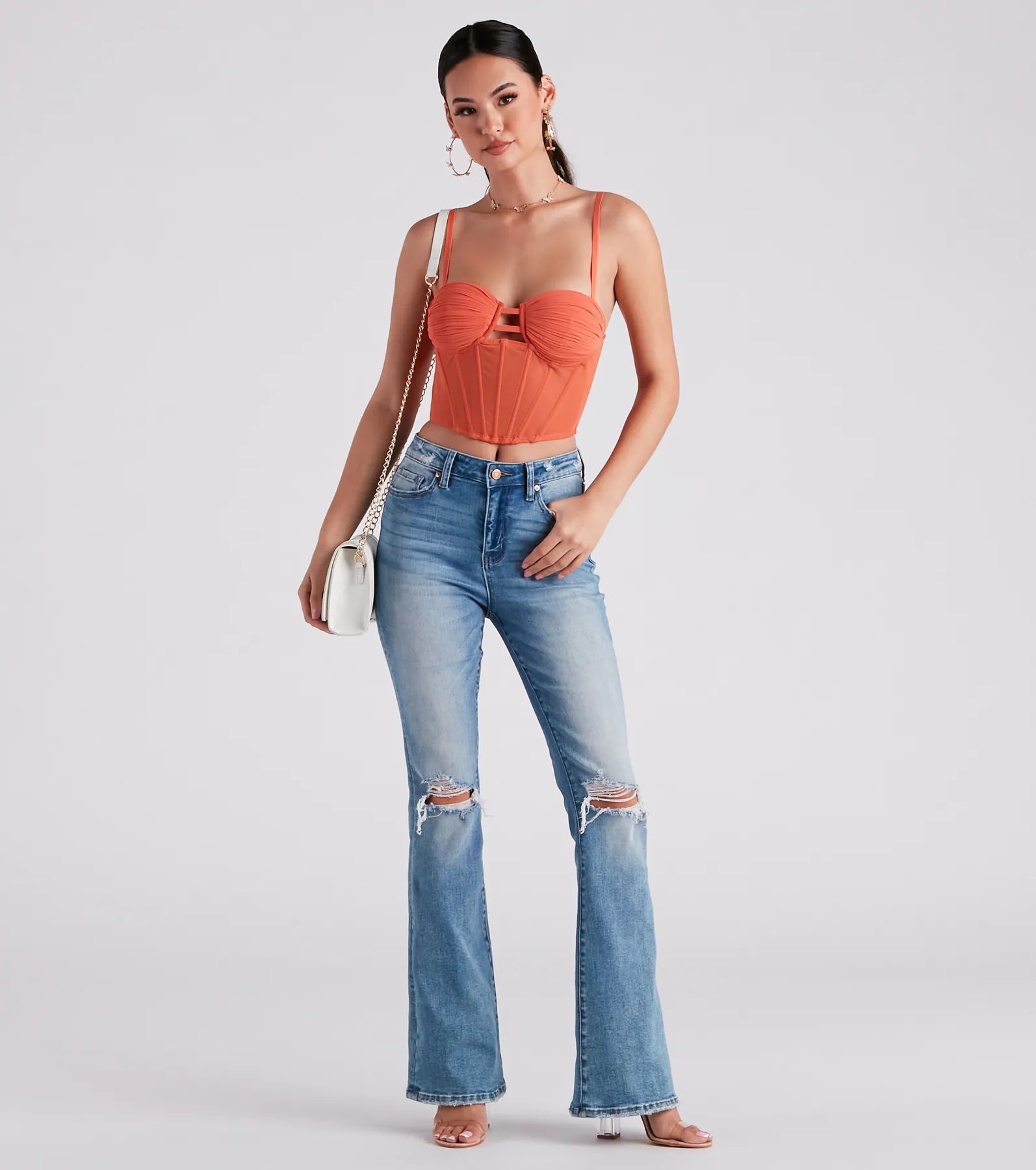 Sweet Affection Ruched Crop Bustier