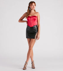 Soirees In Satin Hook-Eye Corset