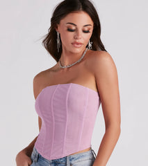 Hot Stuff Strapless Mesh Bustier