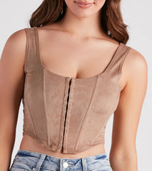Out West Faux Suede Bustier