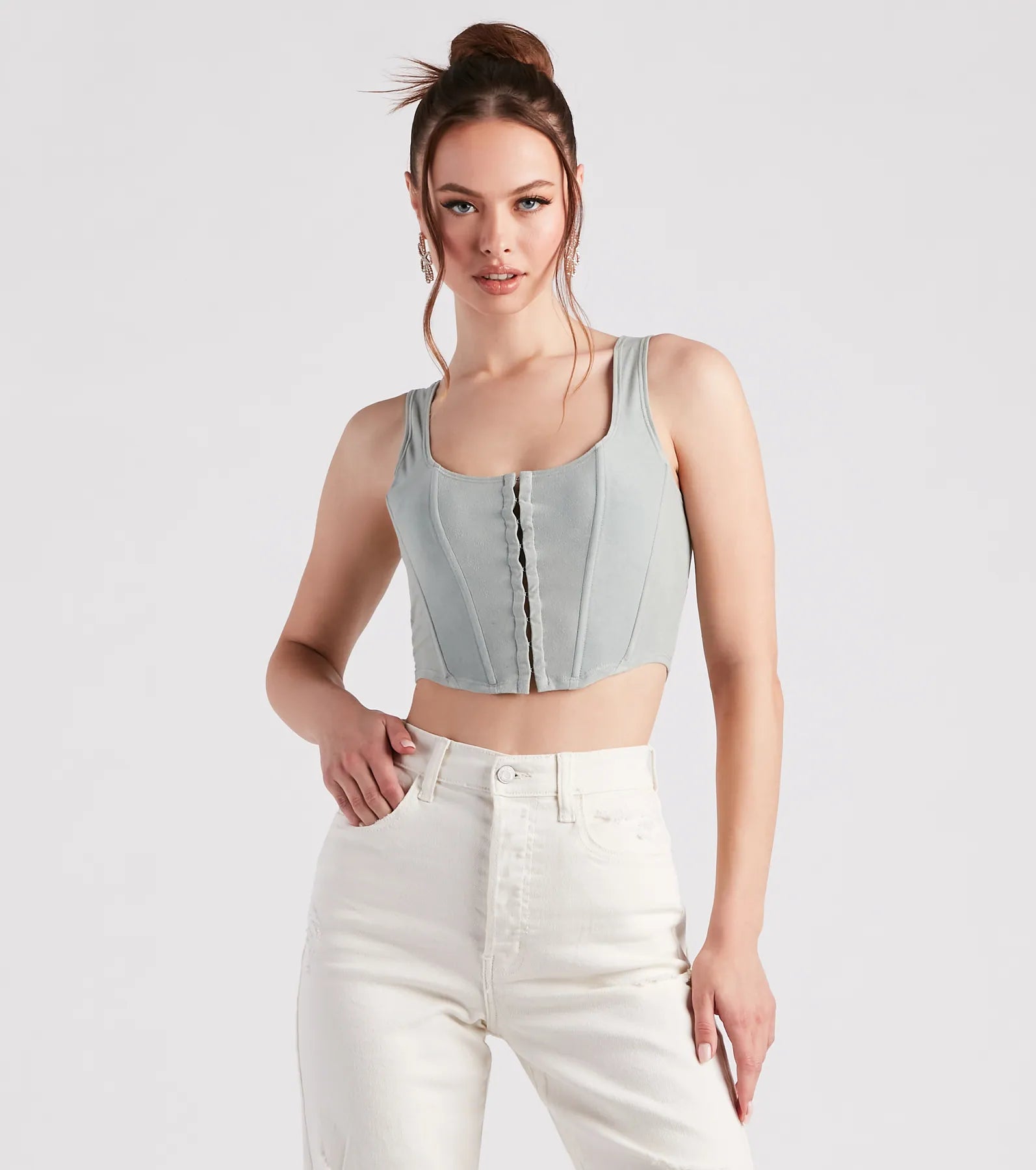 Out West Faux Suede Bustier