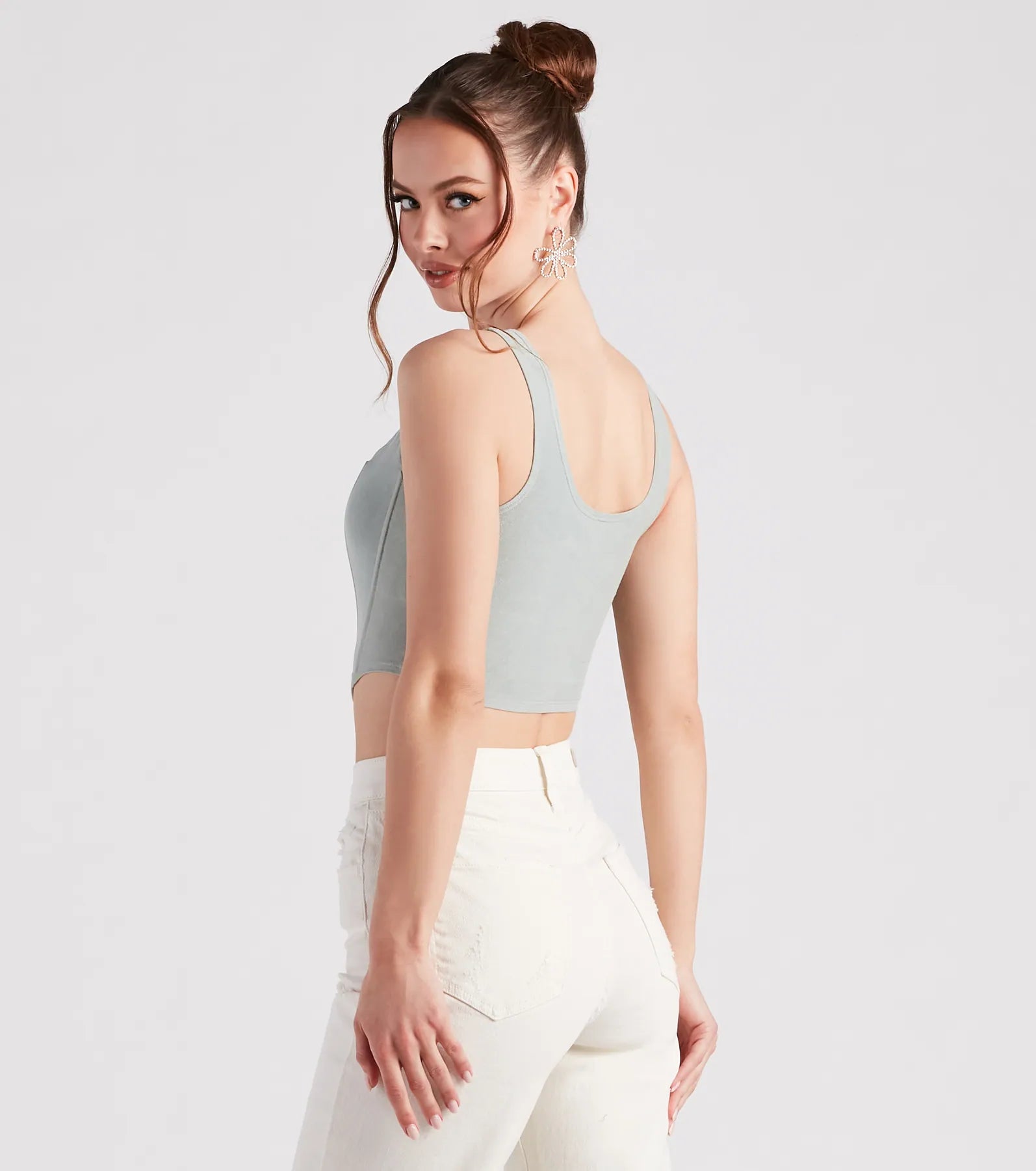 Out West Faux Suede Bustier