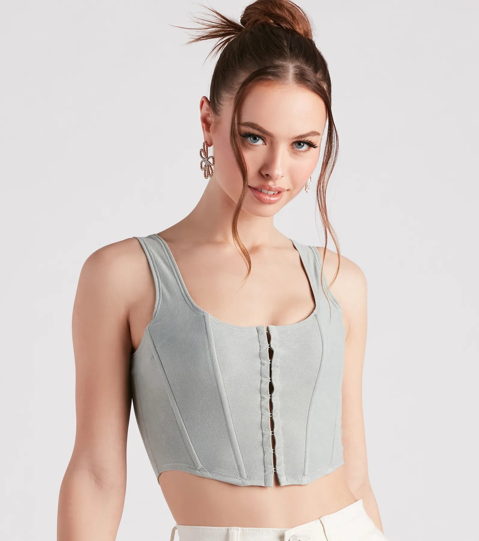Out West Faux Suede Bustier