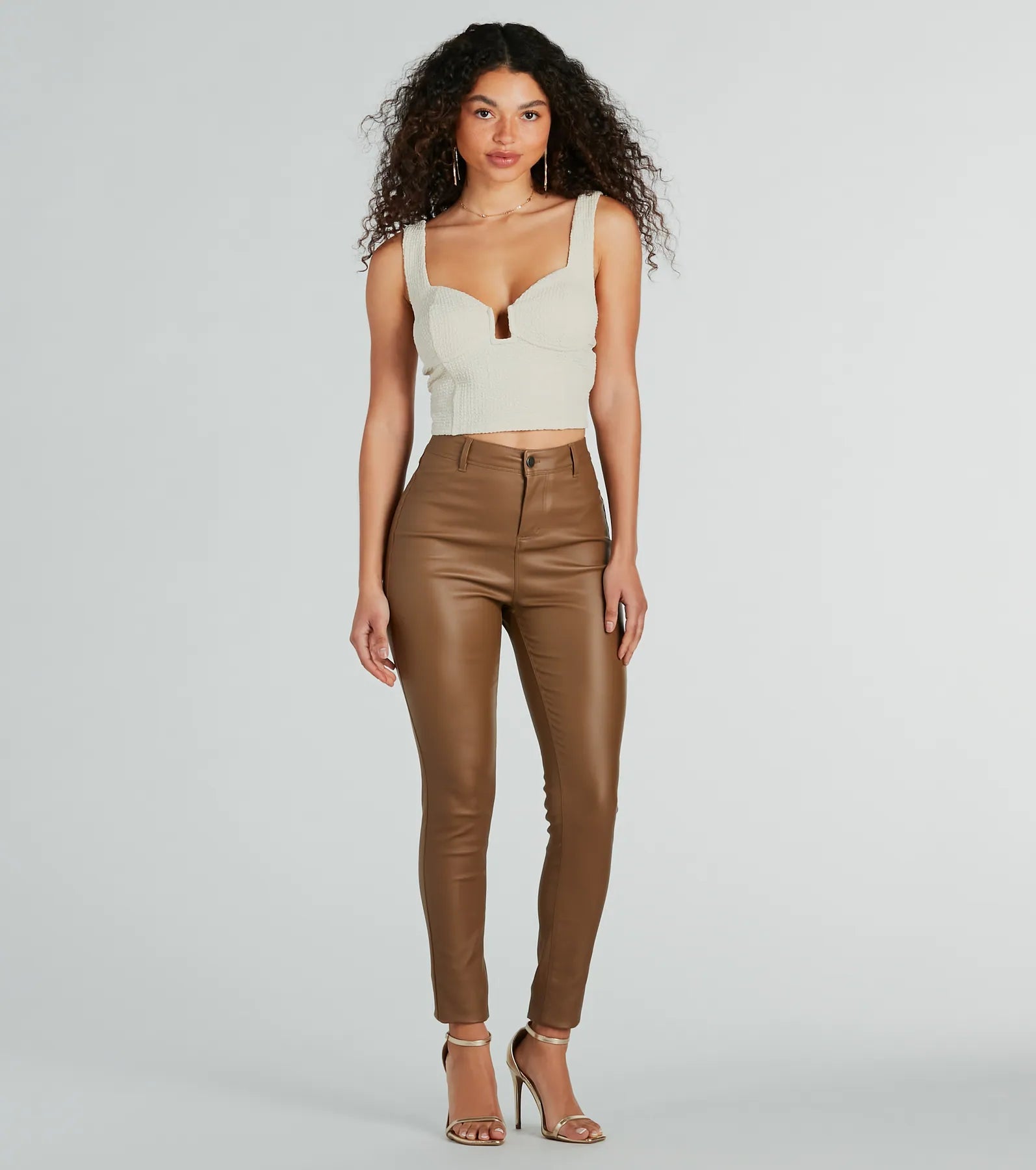 A Little Flirtation Texture Knit Crop Top