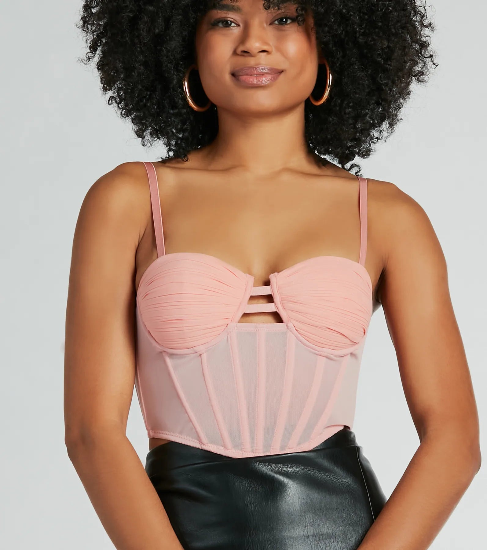 Sweet Affection Ruched Crop Bustier