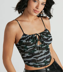 In Plain Sight Camouflage Mesh Bustier