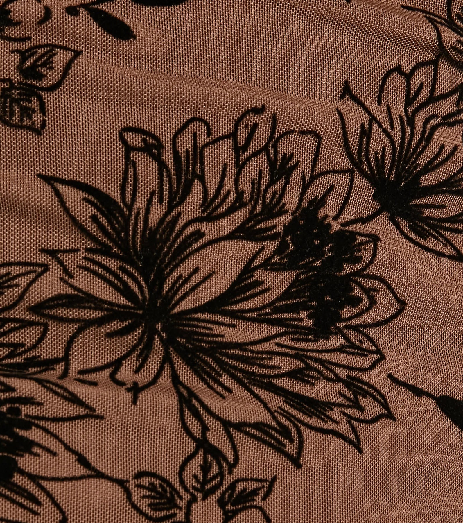 Bring The Romance Flocked Velvet Floral Crop Top