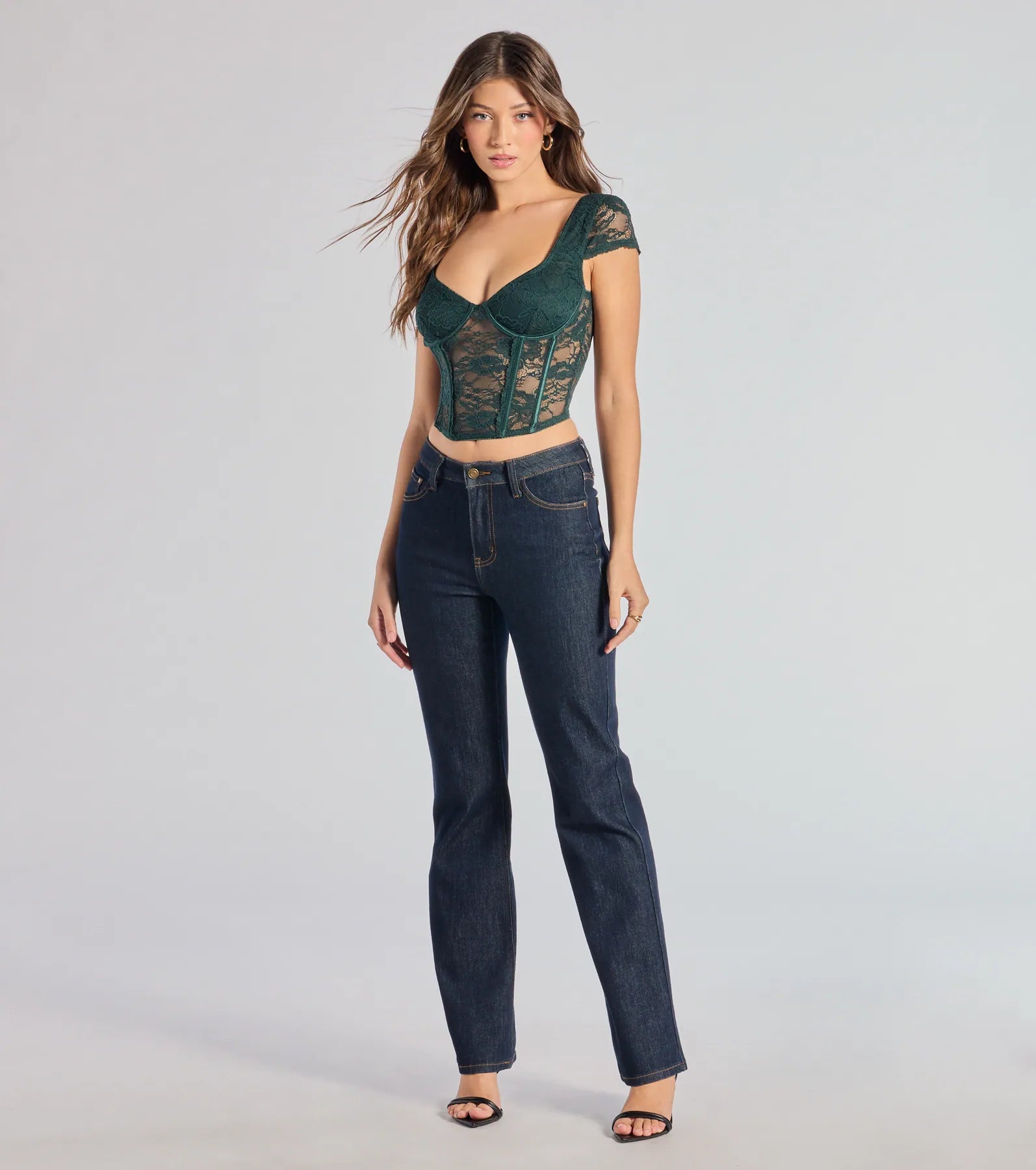 Lace Romance Cap Sleeve Bustier