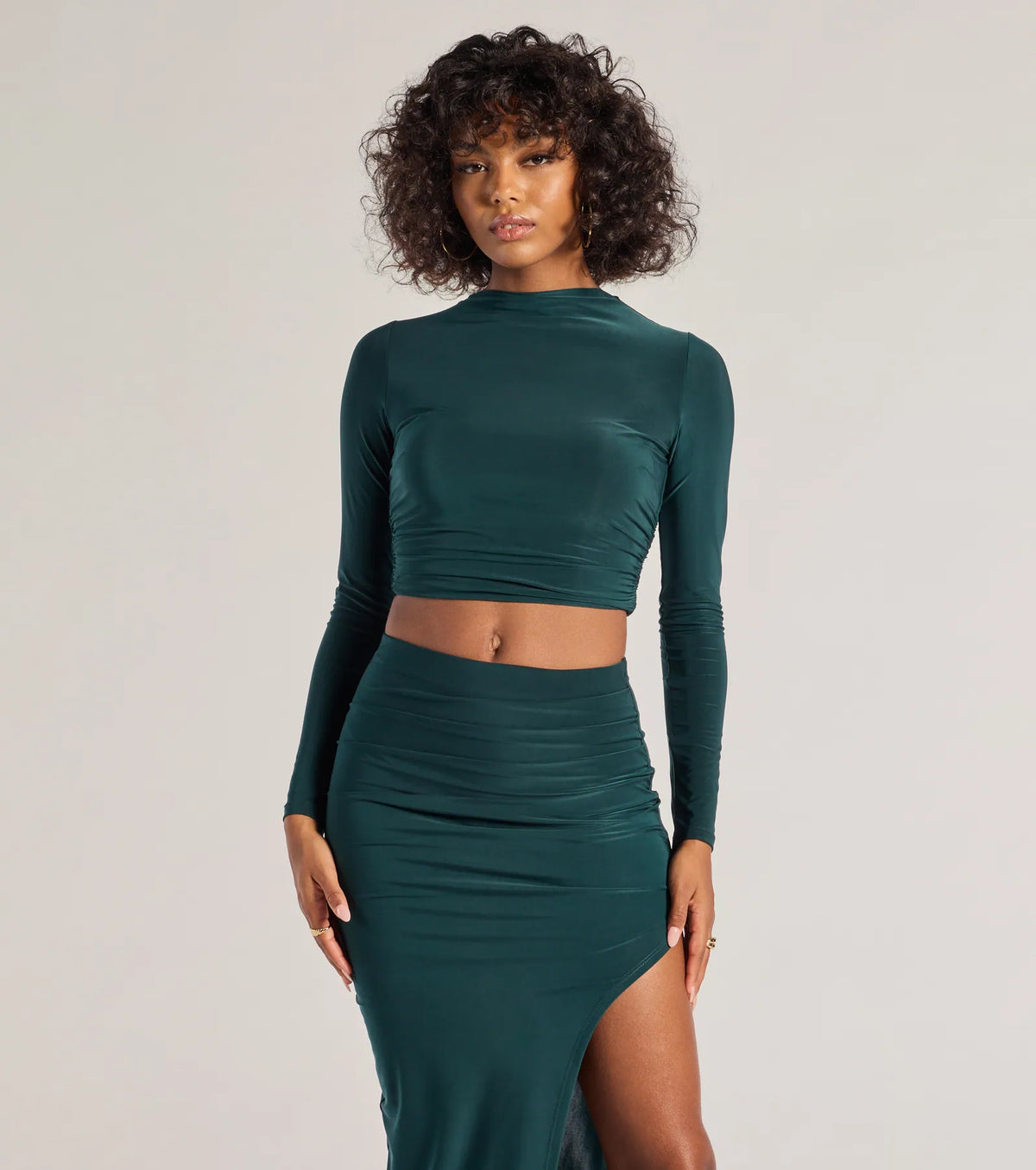 Bold Staple Long Sleeve Crop Top