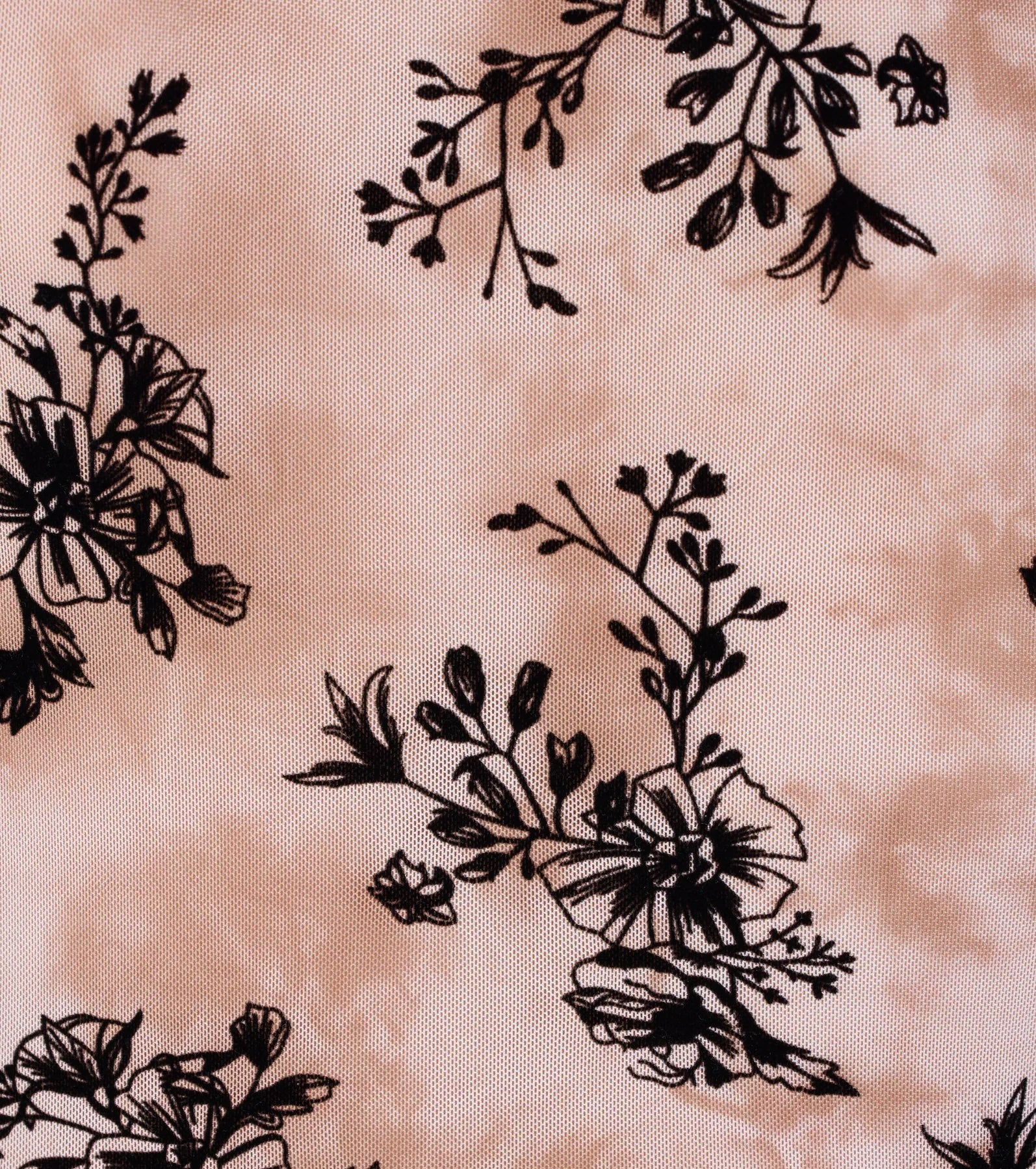 Ultra Femme Vibes Flocked Floral Lace Trim Crop Top